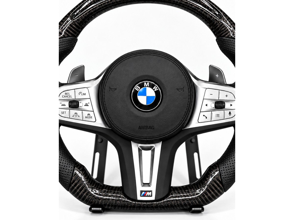 Miniatura 2 de VOLANTE BMW G20 | FIBRA DE CARBONO + SHIFT LIGHTS